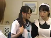 Japan Nerdy Schoolchica seduce a maestra lesbiana